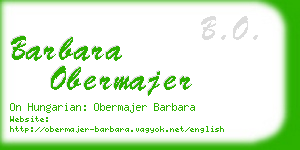 barbara obermajer business card